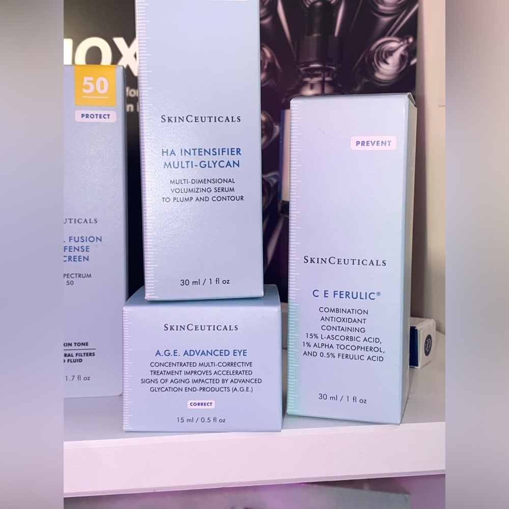 Skin Ceuticals CE Ferulic, HA Multiglycan, AGE eye cream